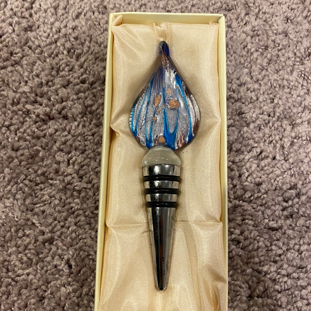 D’Lusso Italian Hand Blown Glass Wine Stopper